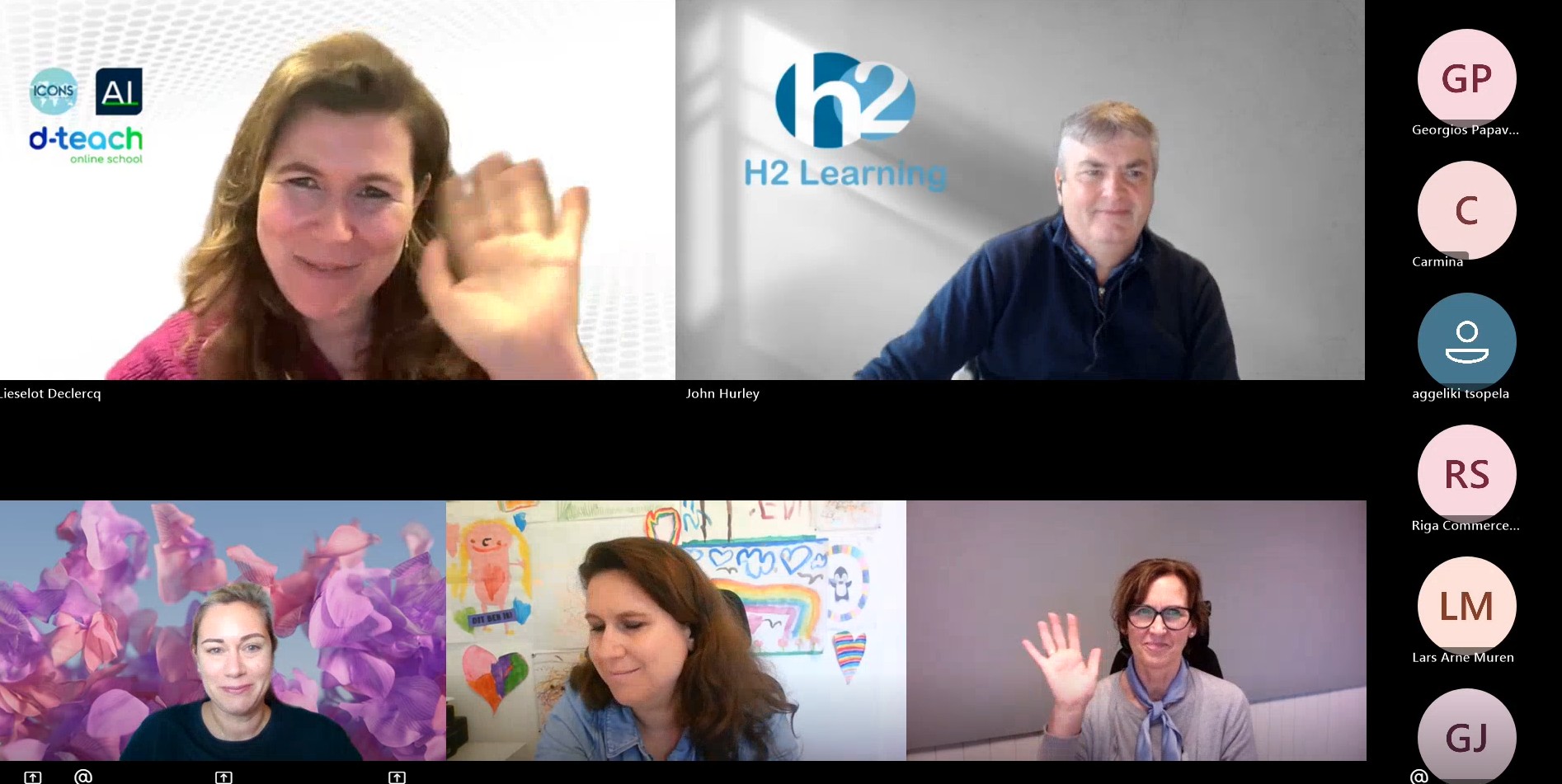 Participants in an ICONS online meeting